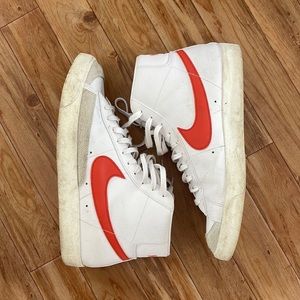 Nike Blazers white and orange leather men’s size 14